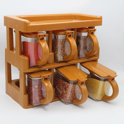 6pcs Spice Rack with Spoon