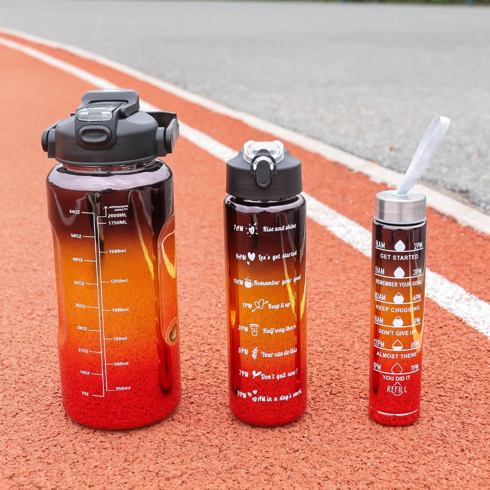 3Pcs Leakproof Water Bottle with Times Regular priceRs.1,999.00