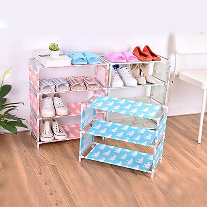 Stainless-Steel Non-woven Waterproof Storage Shoe Rack