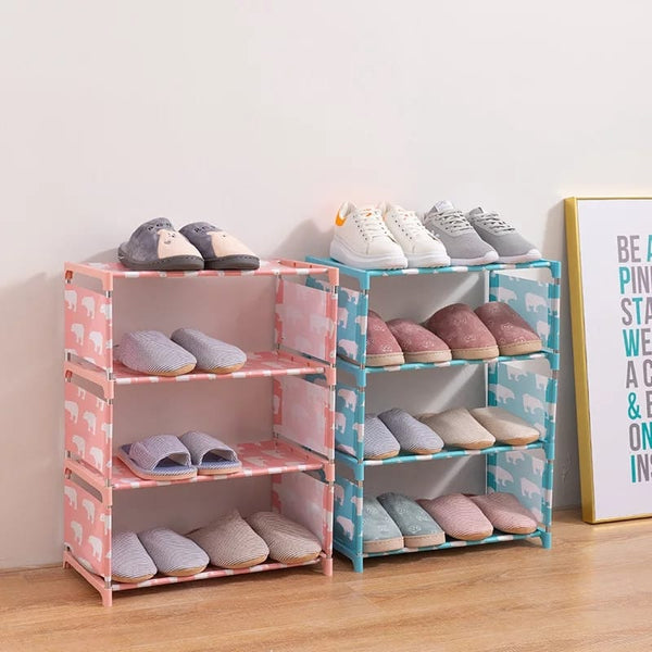 Stainless-Steel Non-woven Waterproof Storage Shoe Rack