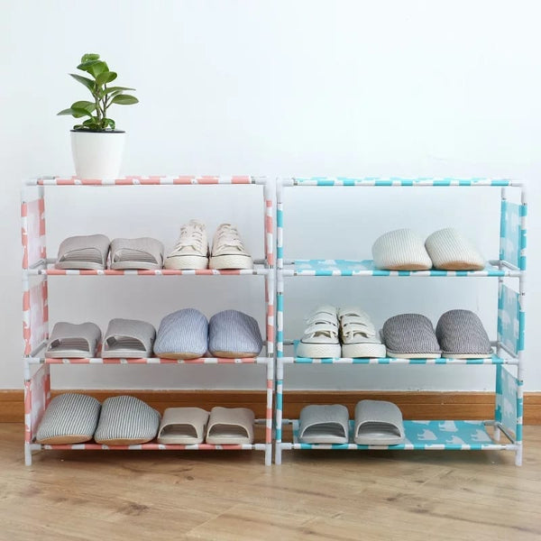 Stainless-Steel Non-woven Waterproof Storage Shoe Rack